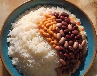 leftover beans and rice